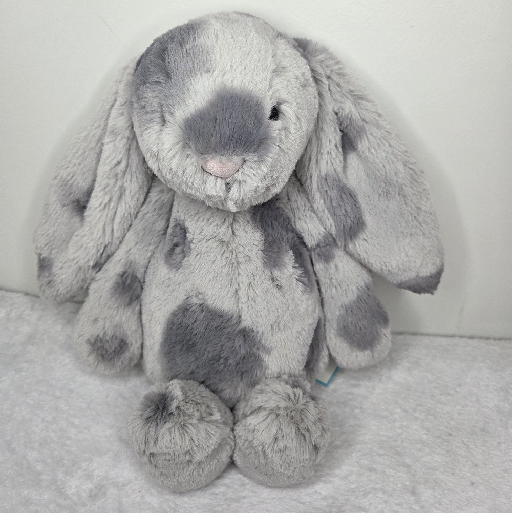 BNWT Customized Jellycat Medium Bashful Bunny "Speck"